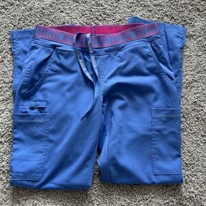 Med Couture Women's Yoga Pull-On Ceil Blue Pant with 7 Pockets